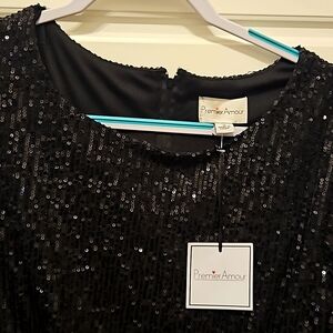 NWT Sequin Short Dress, Long Sleeves